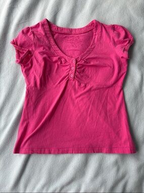 Ricki's Hot Pink Slim Babydoll Tee